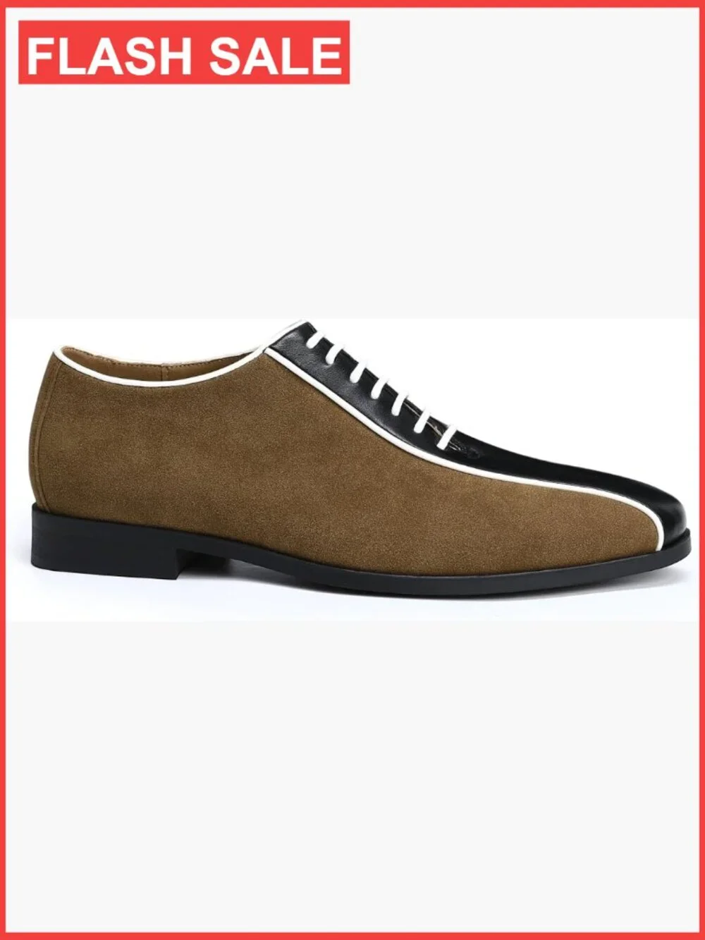 Men's Retro Two-Tone Oxford Sneakers Lace-Up Anti-Slip PU